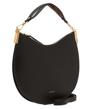 COCCINELLE SUNUP Borsa a spalla media in pelle noir/cognac - Borse Donna - 2