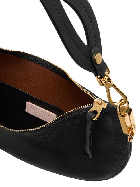 SUNUP Borsa a spalla media in pelle noir/cognac - Borse Donna