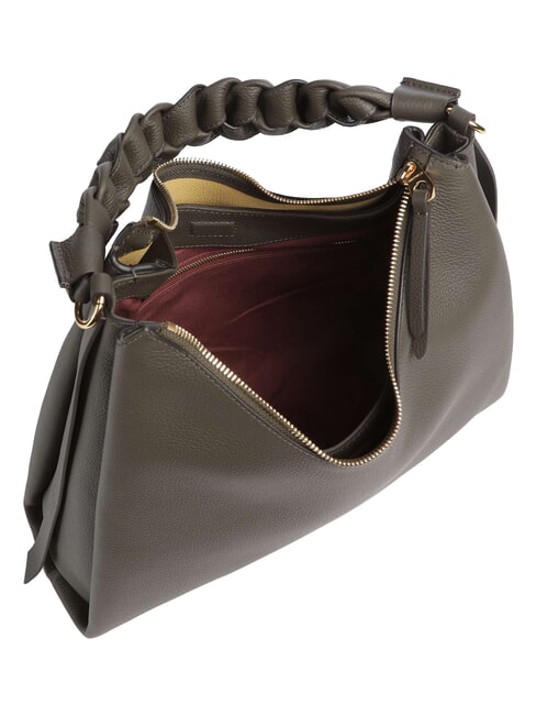 BOHEME GRANA DOUBLE Sacca grande a spalla in pelle fango/honey - Borse Donna