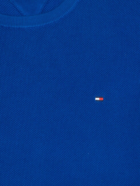 TH Maglione girocollo a nido d'ape wedge blue - Maglie Uomo