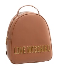 LOVE MOSCHINO BOLD LOVE Zaino piccolo con logo in rilievo castagna - Borse Donna - 4