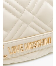 LOVE MOSCHINO QUILTED Borsetta a tracolla avorio - Borse Donna - 3
