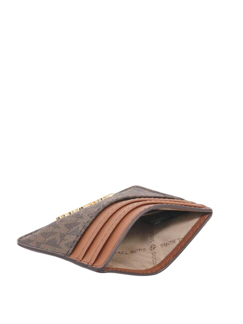 JET SET LOGO Portacard piatto brown - Portafogli Donna