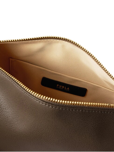 TONIE Borsa piccola in pelle con tracolla muddy gray - Borse Donna