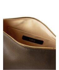 FURLA TONIE Borsa piccola in pelle con tracolla muddy gray - Borse Donna - 4