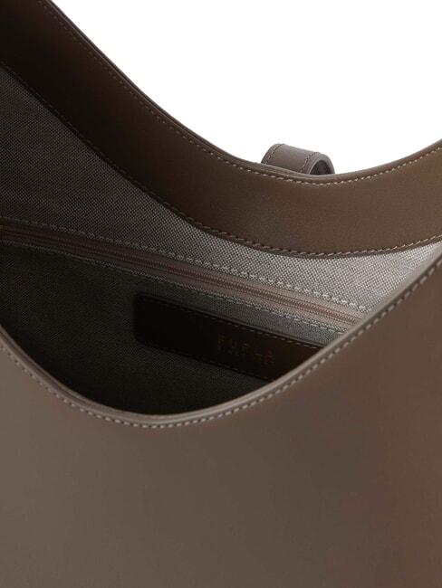 GOCCIA Borsa in pelle a spalla muddy gray - Borse Donna