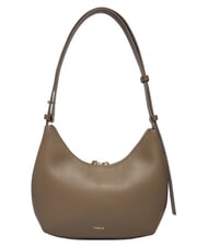 FURLA GOCCIA Borsa a spalla pelle martellata muddy gray - Borse Donna - 4