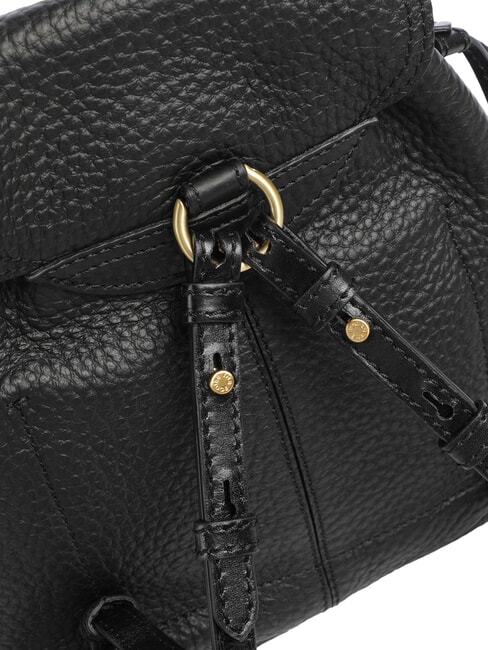 MARTINA Zaino in pelle martellata Nero Oro - Borse Donna