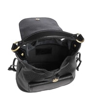 THE BRIDGE MARTINA Zaino in pelle martellata Nero Oro - Borse Donna - 6