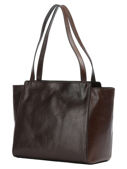 LUCREZIA Borsa shopping a spalla in pelle moka with gold - Borse Donna