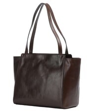 THE BRIDGE LUCREZIA Borsa shopping a spalla in pelle moka with gold - Borse Donna - 3