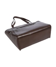 THE BRIDGE LUCREZIA Borsa shopping a spalla in pelle moka with gold - Borse Donna - 4