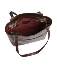 THE BRIDGE LUCREZIA Borsa shopping a spalla in pelle moka with gold - Borse Donna - 5