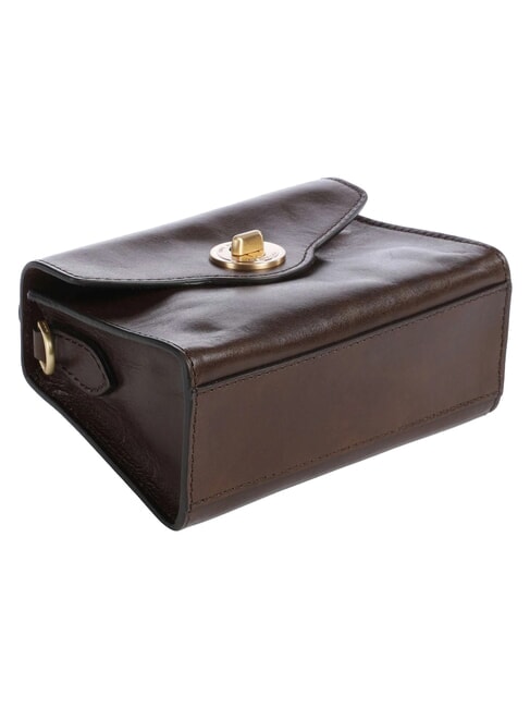 IRENE  Mini Bag a tracolla, in pelle moka with gold - Borse Donna