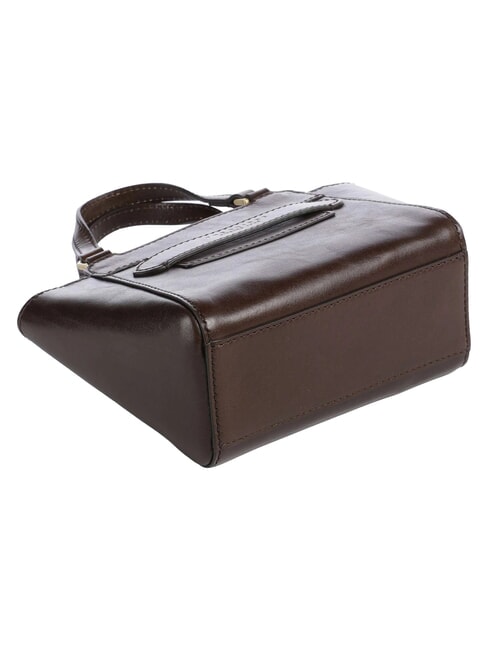 LUCREZIA Borsa a mano in pelle con tracolla moka with gold - Borse Donna
