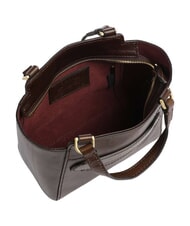 THE BRIDGE LUCREZIA Borsa a mano in pelle con tracolla moka with gold - Borse Donna - 5