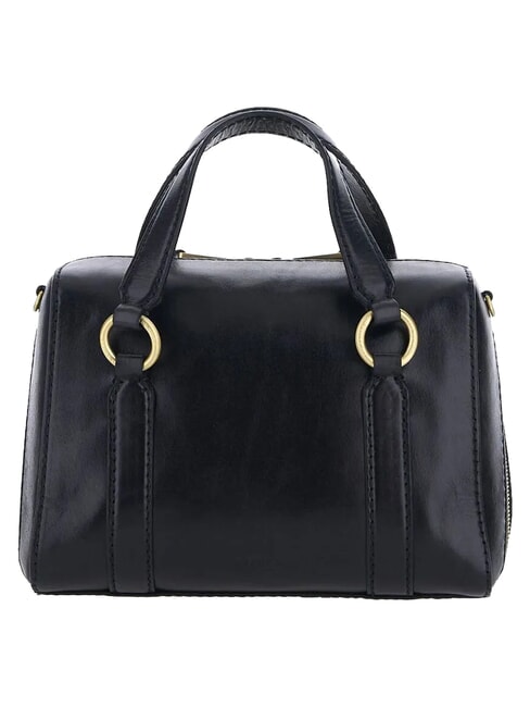 LAURA Borsa bauletto in pelle con tracolla Nero Oro - Borse Donna