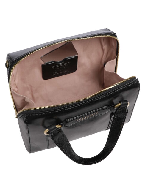 LAURA Borsa bauletto in pelle con tracolla Nero Oro - Borse Donna