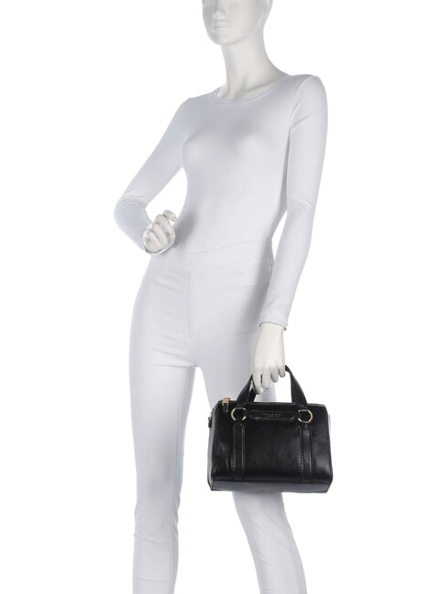LAURA Borsa bauletto in pelle con tracolla Nero Oro - Borse Donna