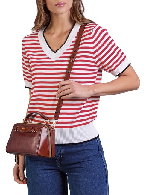 LAURA Borsa mini a mano con tracolla, in pelle MARRONE - Borse Donna