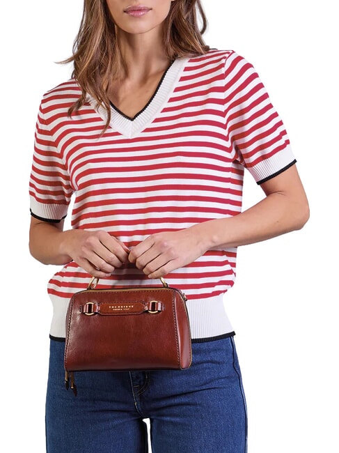 LAURA Borsa mini a mano con tracolla, in pelle MARRONE - Borse Donna