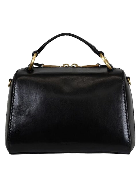 LAURA Borsa mini a mano con tracolla, in pelle Nero Oro - Borse Donna