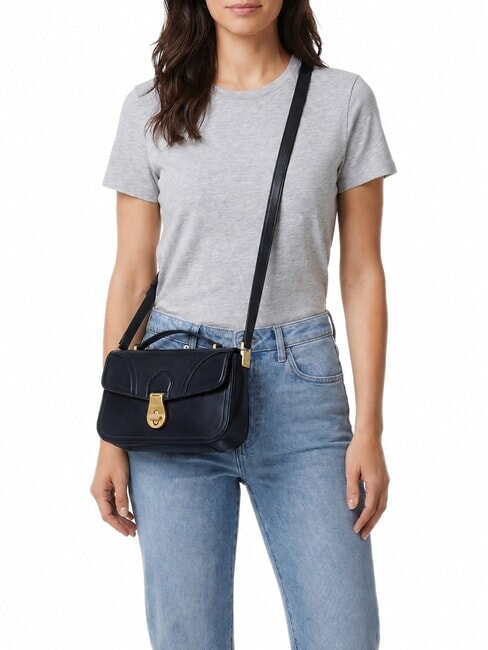 MIA Borsa a mano con tracolla, in pelle Nero Oro - Borse Donna