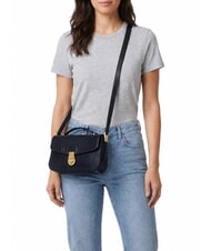 THE BRIDGE MIA Borsa a mano con tracolla, in pelle Nero Oro - Borse Donna - 2