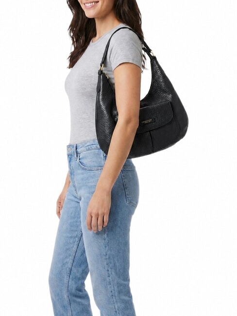 MARTINA Borsa a spalla, in pelle Nero Oro - Borse Donna