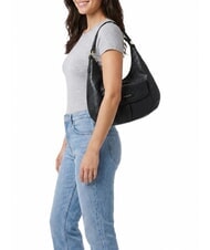 THE BRIDGE MARTINA Borsa a spalla, in pelle Nero Oro - Borse Donna - 2