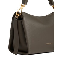 COCCINELLE BOHEME GRANA DOUBLE Borsa piccola a mano in pelle martellata fango/honey - Borse Donna - 3