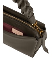 COCCINELLE BOHEME GRANA DOUBLE Borsa piccola a mano in pelle martellata fango/honey - Borse Donna - 4