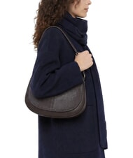 GIANNI CHIARINI HELENA ROUND Borsa a spalla con tracolla, in pelle espresso - Borse Donna - 2