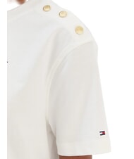 TOMMY HILFIGER TJ Signature T-Shirt in cotone ecru - T-shirt e Top Donna - 3
