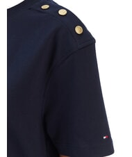 TOMMY HILFIGER TJ Signature T-Shirt in cotone dark night navy - T-shirt e Top Donna - 3