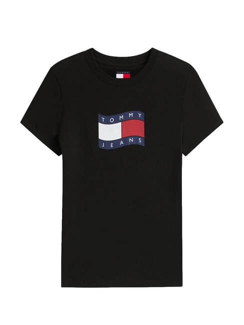TJ FLAG T-Shirt in cotone black - T-shirt e Top Donna
