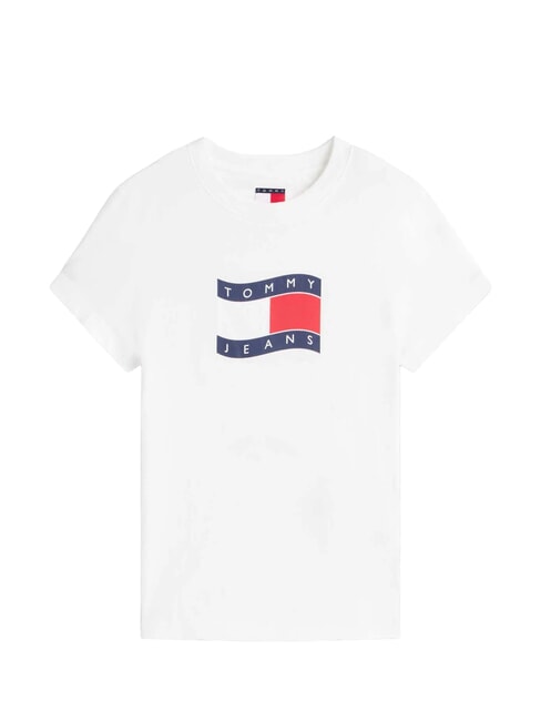 TJ FLAG T-Shirt in cotone ecru - T-shirt e Top Donna