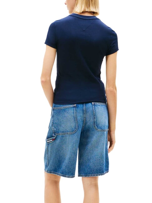 TJ FLAG T-Shirt in cotone dark night navy - T-shirt e Top Donna