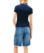 TOMMY HILFIGER TJ FLAG T-Shirt in cotone dark night navy - T-shirt e Top Donna - 2