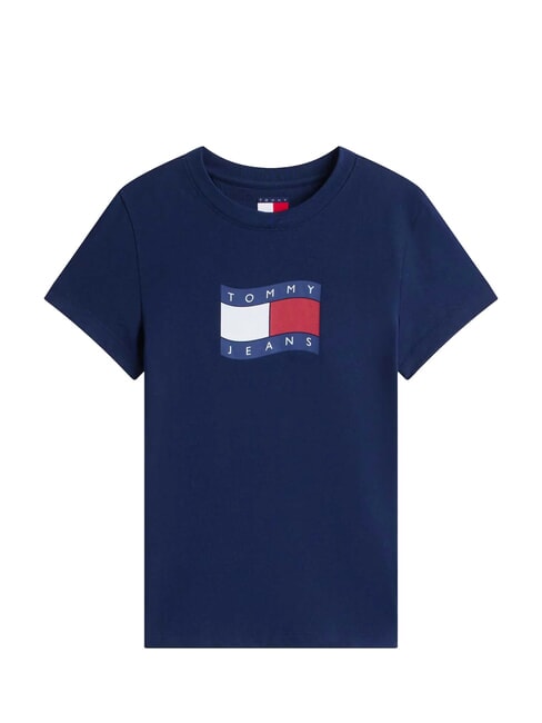 TJ FLAG T-Shirt in cotone dark night navy - T-shirt e Top Donna