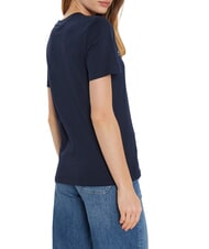 TOMMY HILFIGER TH 1985 T-Shirt in cotone dark night navy - T-shirt e Top Donna - 2