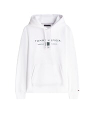 TOMMY HILFIGER TH Felpa con cappuccio white - Felpe Uomo - 3
