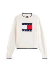 TOMMY HILFIGER TJ Maglione in cotone ancient white - Maglie Donna - 3
