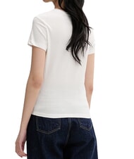 TOMMY HILFIGER SCRIPT LOGO T-shirt manica corta ecru - T-shirt e Top Donna - 2