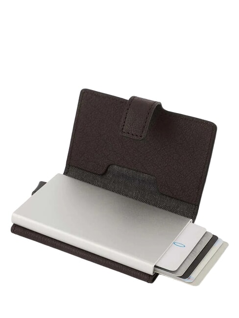 BLACK SQUARE Astuccio portacard in pelle MORO - Portafogli Uomo
