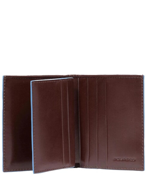 BLUE SQUARE Portacard in pelle, con flap MOGANO - Portafogli Uomo