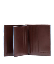PIQUADRO BLUE SQUARE Portacard in pelle, con flap - Portafogli Uomo