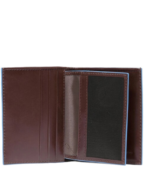 BLUE SQUARE Portacard in pelle, con flap MOGANO - Portafogli Uomo