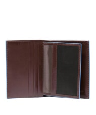 PIQUADRO BLUE SQUARE Portacard in pelle, con flap MOGANO - Portafogli Uomo - 3