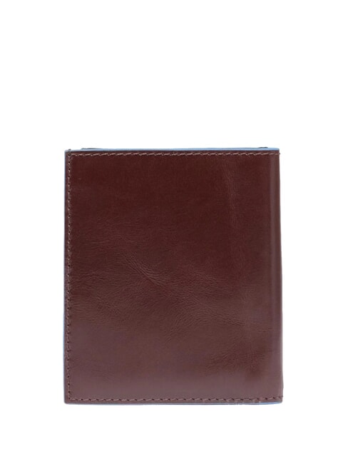 BLUE SQUARE Portacard in pelle, con flap MOGANO - Portafogli Uomo